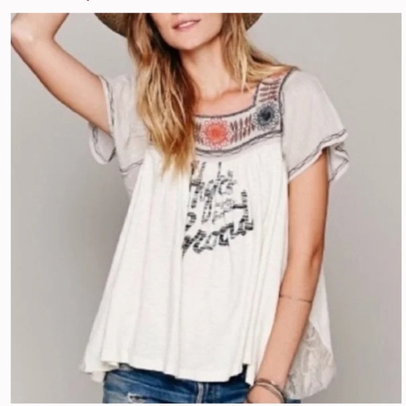 Free People Tops - Free People Ana’s Graphic boho top